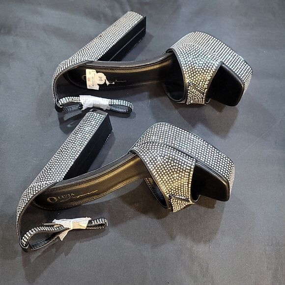 BRAND NEW OLIVIA JOHNSON CHUNKY PLATFORM ANKLE HIGH HEELED SANDALS - Picture 10 of 16